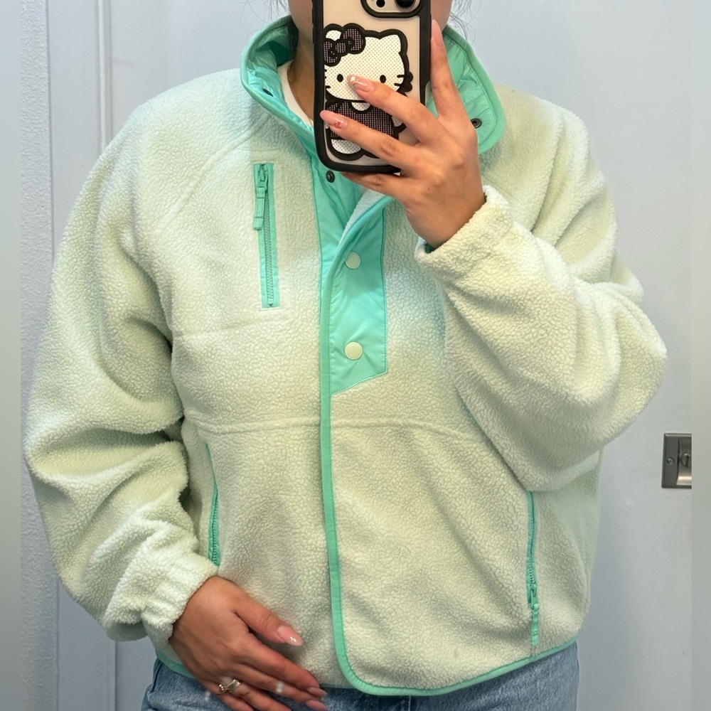 American Eagle Outfitters Mint Teddy Jacket
